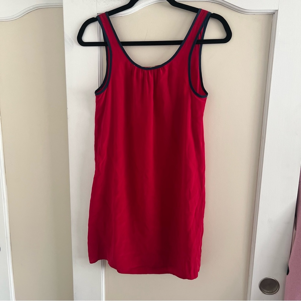 Amanda Uprichard AU Vintage 100% Silk Red Tunic Tank Dress Size: Petite - Picture 4 of 8